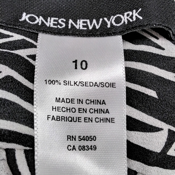 Jones New York 100% Silk Blouse  Size 10 - Picture 7 of 7